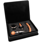 Personalized Black & Gold 4 Piece Wine Tool Set