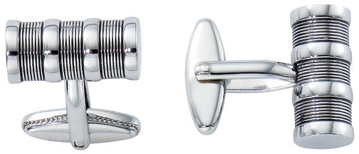 Reactor Collection Antique Finish Silver Tone Cufflinks
