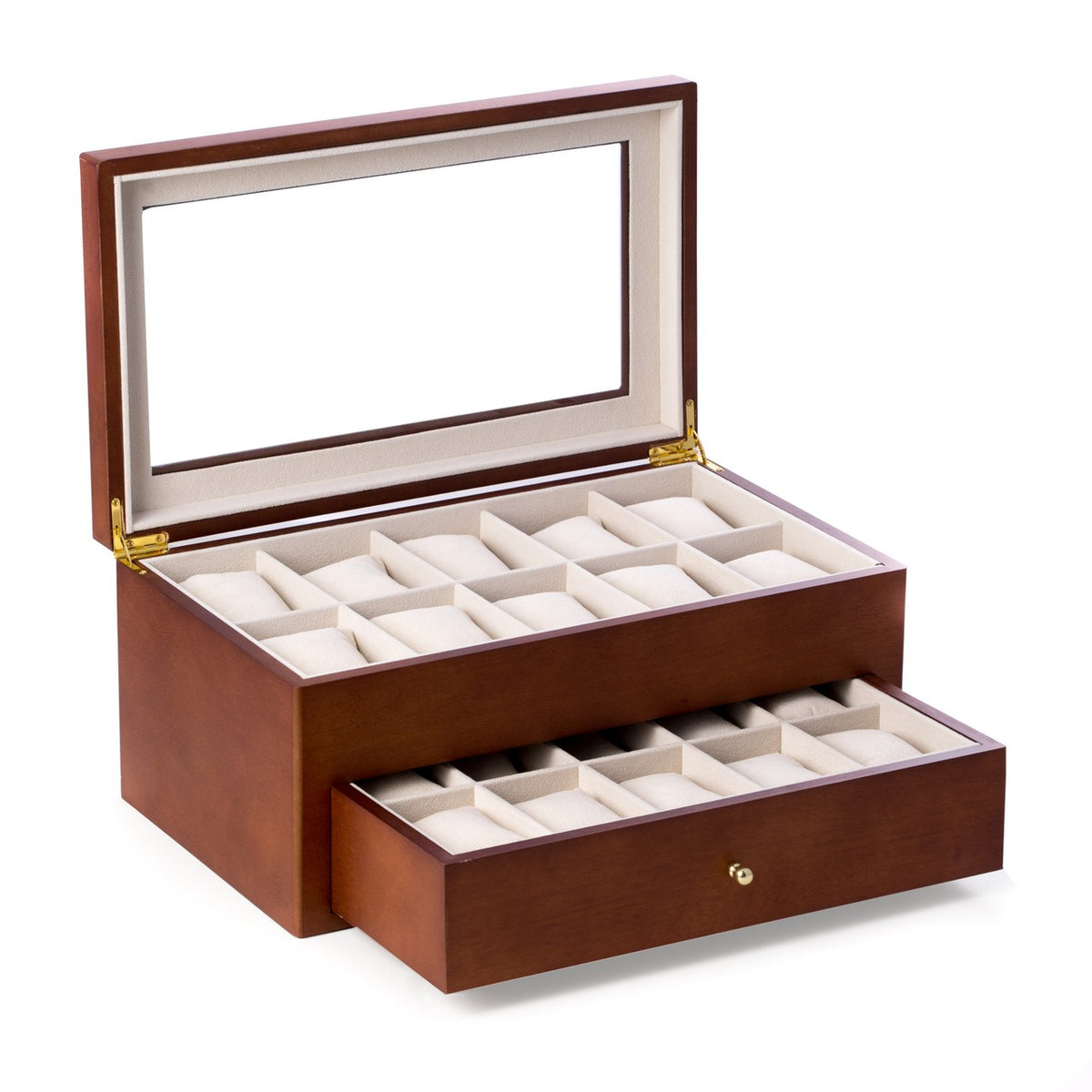 20 Watch Cherry Wood Box with Viewing Window