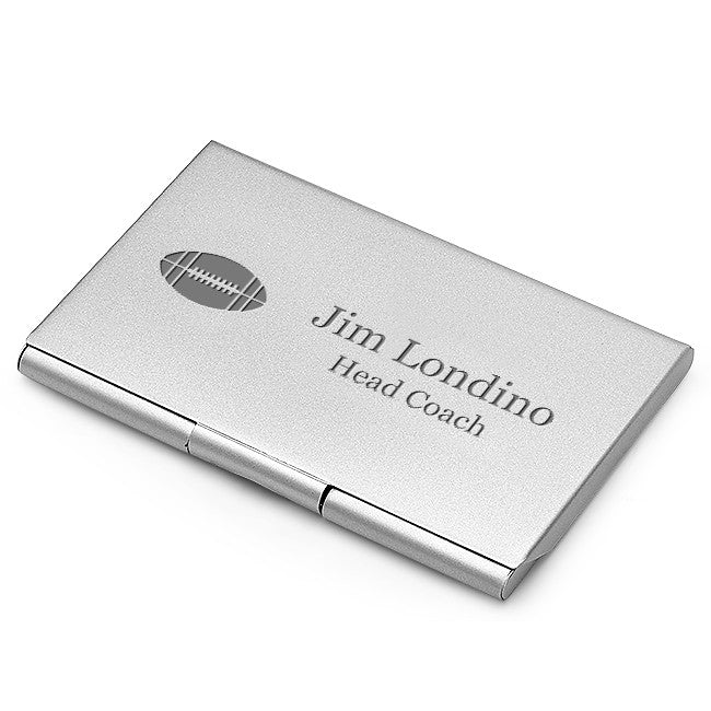 Football Themed Personalized Business Card Holder