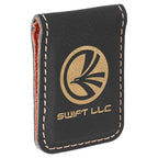 Personalized Black & Gold Magnetic Money Clip
