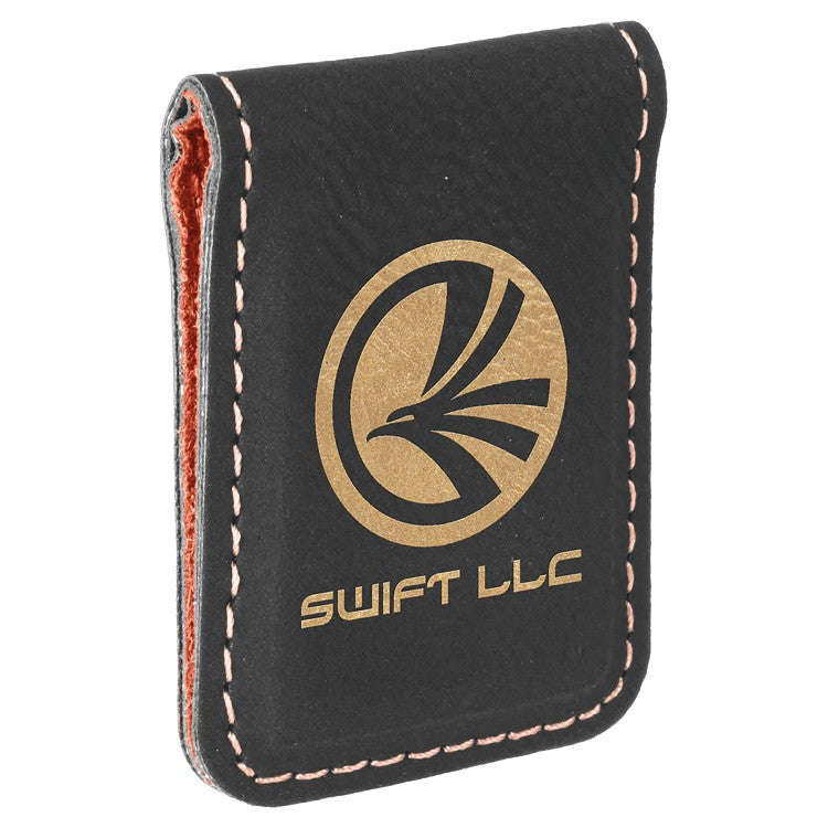 Personalized Black & Gold Magnetic Money Clip