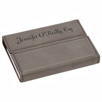 Personalized Gray Business Card Case