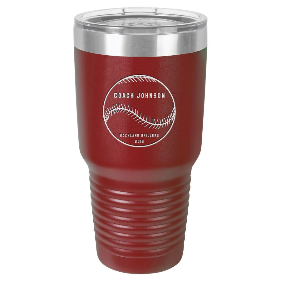 Baseball Coach's Maroon Polar Camel Tumbler