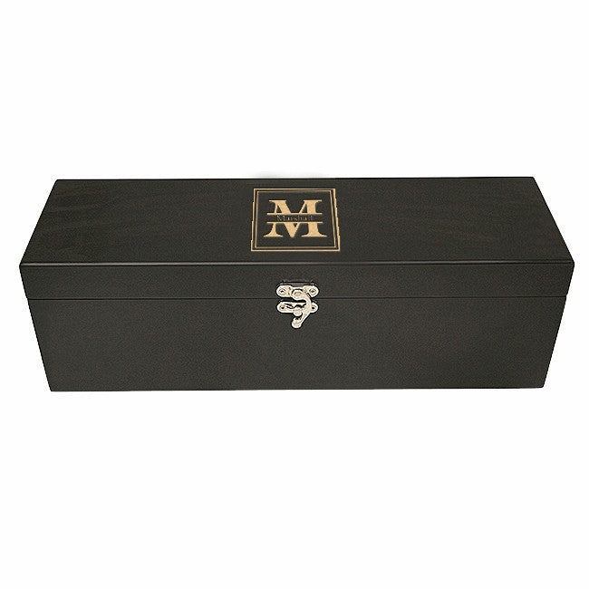 Split Monogram  Black Wine Box