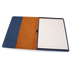 Navy Blue Portfolio & Notebook with Script Monogram