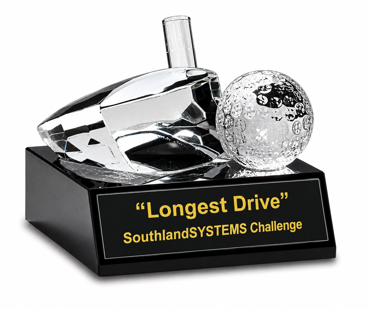 Personalized Crystal Golf Ball With Driver