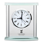 Pharmacist Personalized Glass Table Clock with Silver Finish Accents