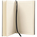 Rustic Brown Journal with Black Satin Bookmark with Roman Monogram