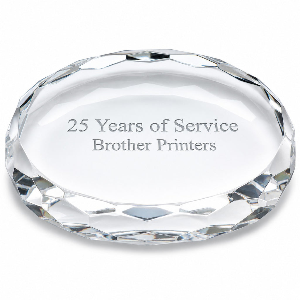 Custom Engraved Oval Desktop Paperweight