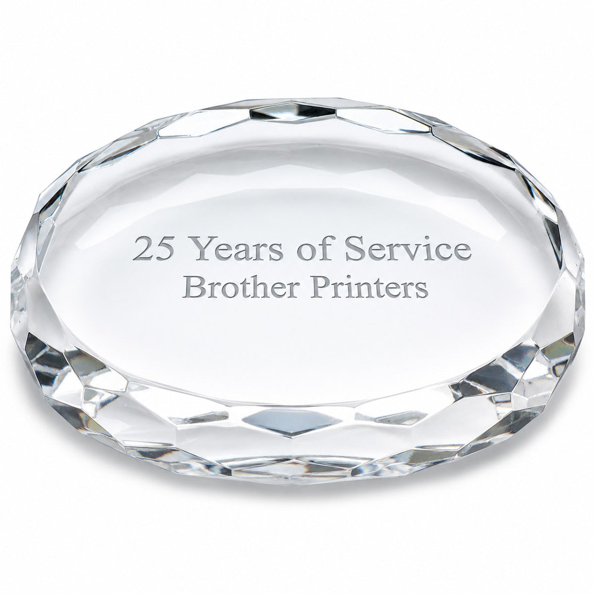 Custom Engraved Oval Desktop Paperweight