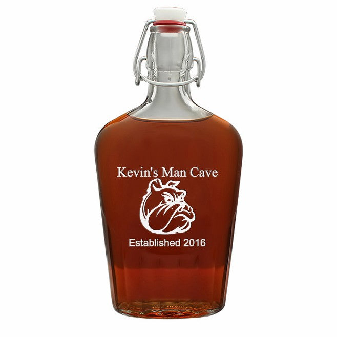 Man Cave Large Vintage Glass Flask - Executive Gift Shoppe