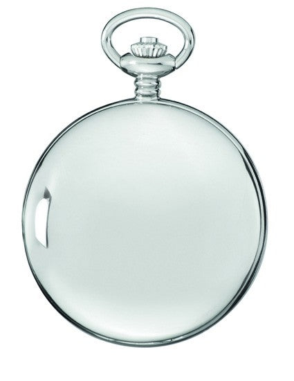 Silver Charles Hubert Pocket Watch & Chain #3907-WRR - Executive Gift Shoppe