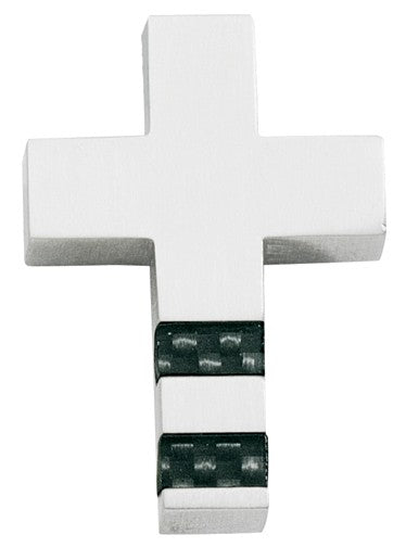 Performance Collection Stainless Steel & Carbon Fiber Cross Pendant Necklace