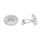 Framed Oval Engraved Cufflinks