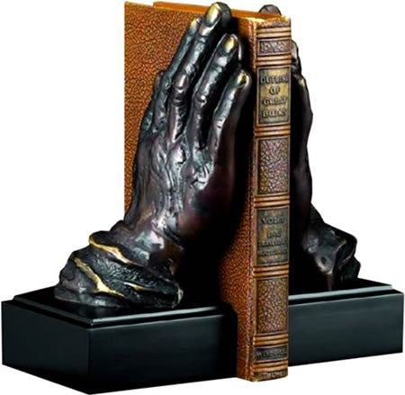 Praying Hands Bookends