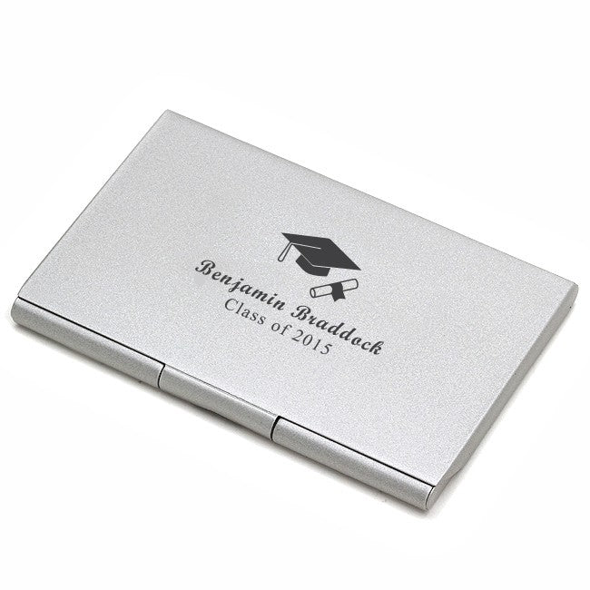 Graduate's Engraved Business Card Case - Executive Gift Shoppe