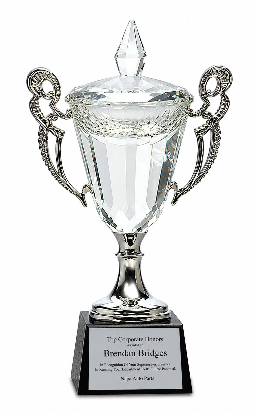 Personalized Crystal Chalice Recognition Award