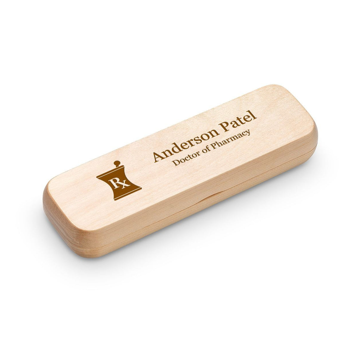 Pharmacist Theme Laser Engraved Maple Wood Double Pen and Box Set
