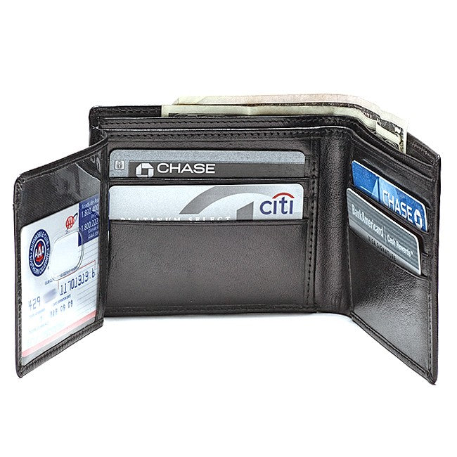 Classic Leather Bifold Wallet with ID Flap - Executive Gift Shoppe