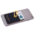 Personalized Black & Gold Phone Wallet with Ring