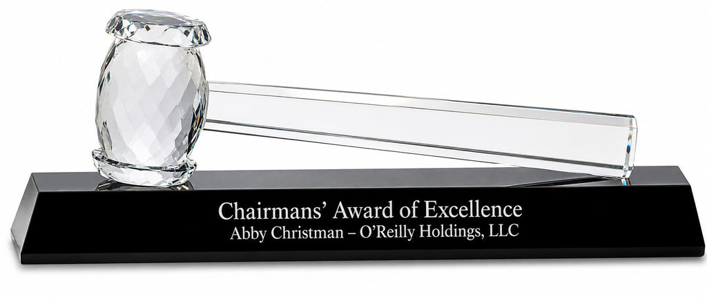 Crystal Gavel On Black Crystal Base