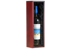 Rosewood Single Bottle Wine Box with See-Through Lid - Executive Gift Shoppe
