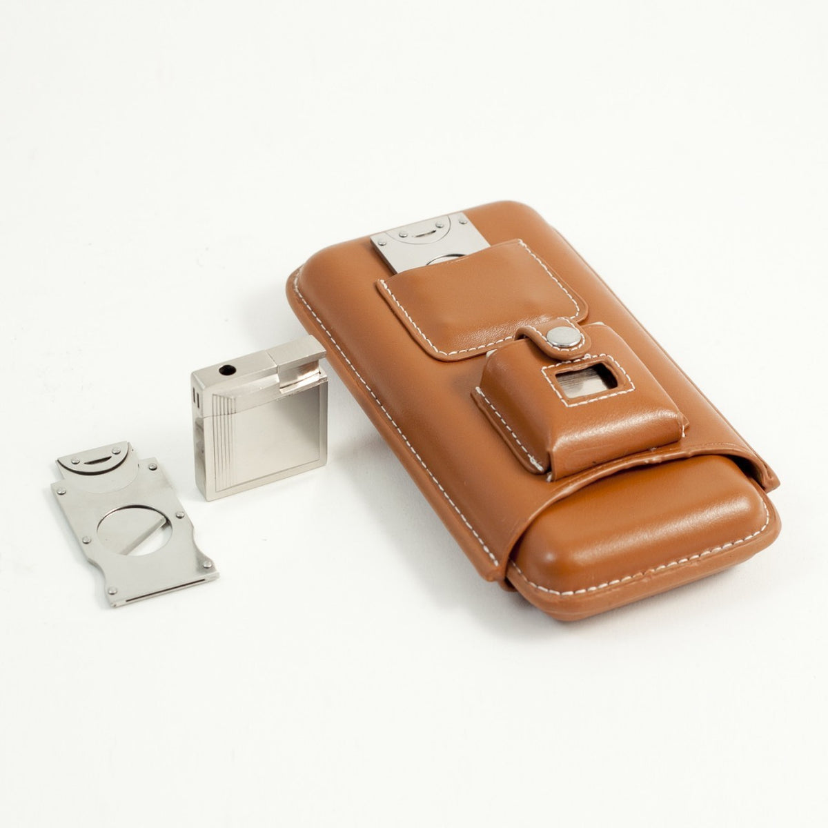 The Cigar Smoker's Gift Set in Tan - Executive Gift Shoppe