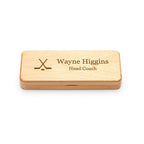 Elegance Collection Maple Wood Personalized Pen & Pencil Set for Hockey
