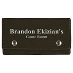Personalized Black & Silver Playing Cards & Dice Set