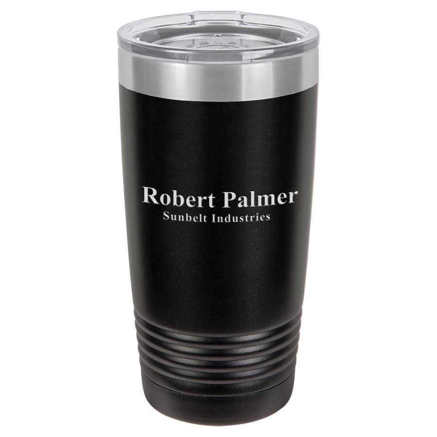 Personalized 20 Ounce Black Polar Camel Travel Mug