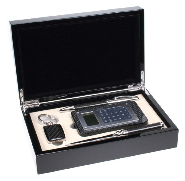 Laser Engraved Ballpoint Pen, Letter Opener & Calculator Gift Set