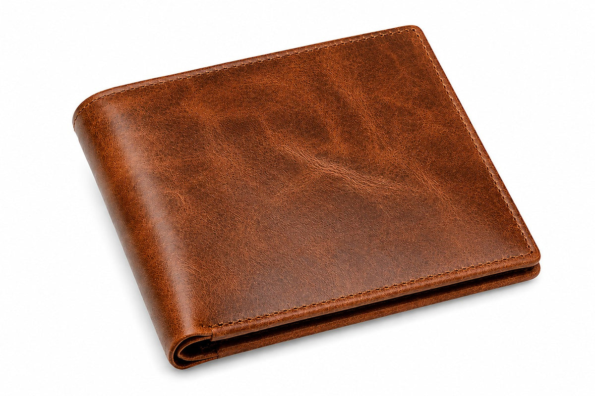Executive Collection RFID Blocking Slim Bifold Brown Leather Wallet