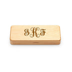 Script Monogram Theme Elegance Collection Maple Wood Pen & Pencil Set