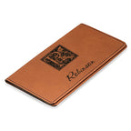 Initial Monogram Rawhide Checkbook Cover