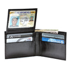 Men's Bifold Lizard Print Italian Leather Wallet with ID Flap