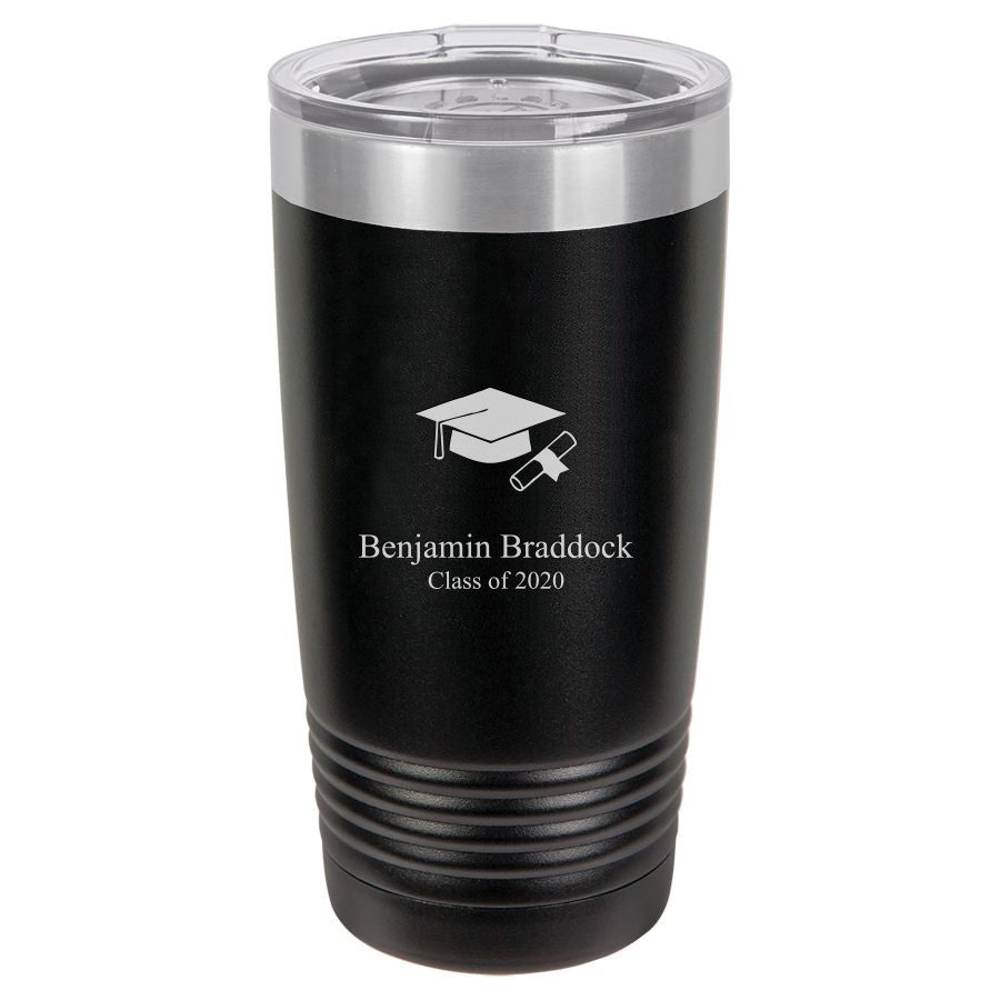 Graduate Emblem 20 Ounce Black Polar Camel Travel Mug