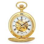 Gold Mechanical Charles Hubert Pocket Watch and Chain #3536 - Executive Gift Shoppe