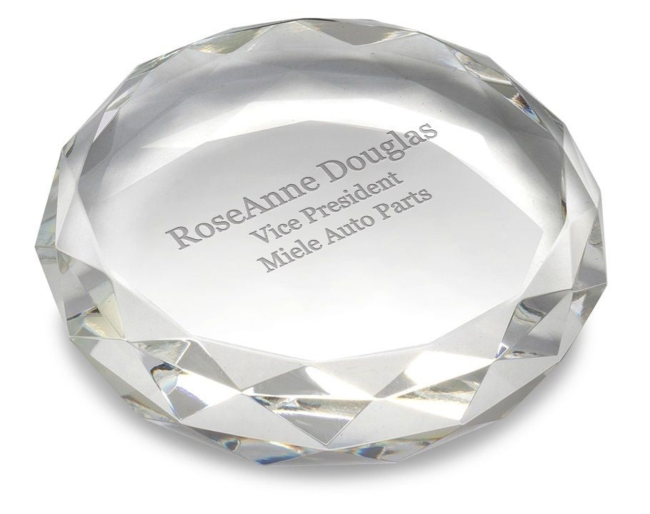Premier Crystal Round Paper Weight