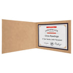 Personalized Light Brown Certificate Holder