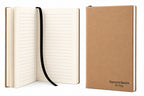 Personalized Light Brown Journal with Black Satin Bookmark
