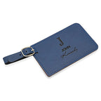 Full Name Monogram Navy Blue Luggage Tag