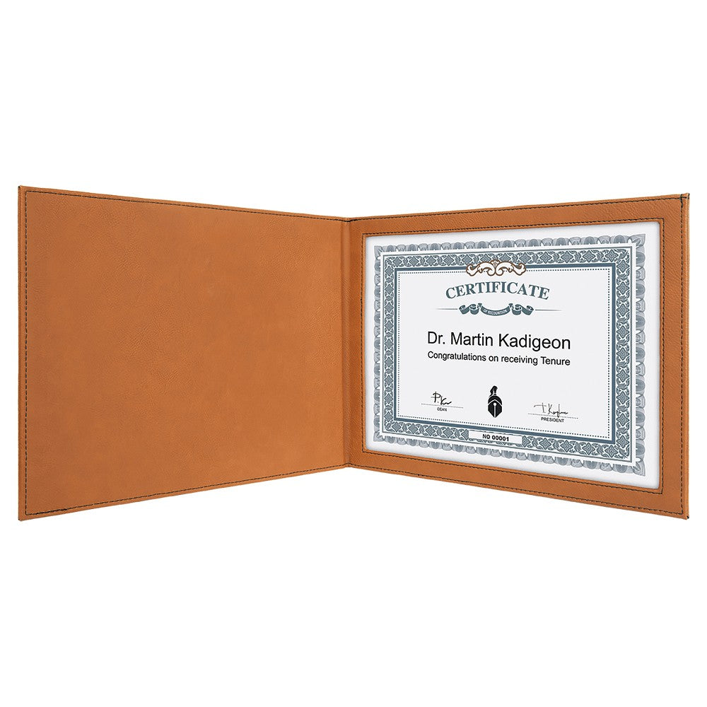Personalized Rawhide Certificate Holder