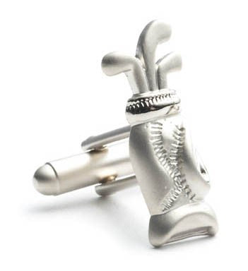 Plated Golf Bag Cufflinks