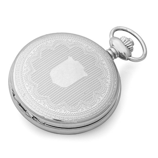 Engraved Quartz Charles Hubert Pocket Watch & Chain #3544 - Executive Gift Shoppe