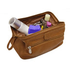Deluxe Leather Travel Toiletry Bag