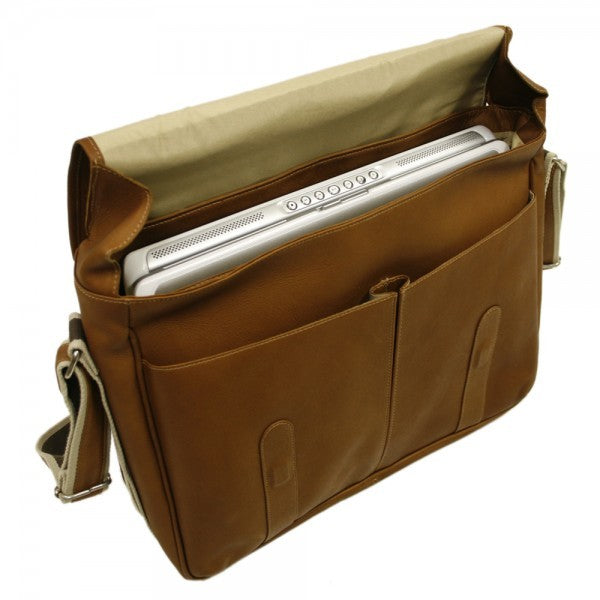 Classic Expandable Messenger Bag by Piel Leather - Free Personalization