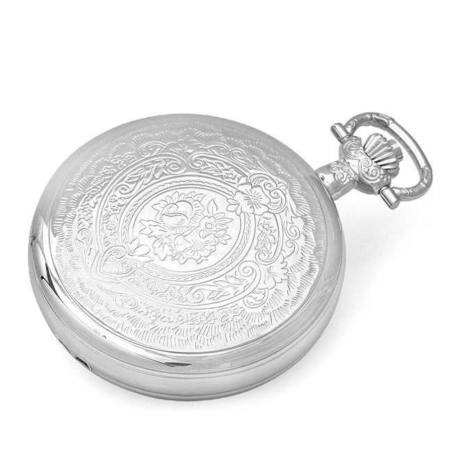 Silver Mechanical Charles Hubert Pocket Watch and Chain #3703 - Executive Gift Shoppe
