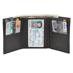 RFID Blocking Trifold Wallet With Center ID Window