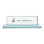Distinguished Collection Best Teacher Ever Theme Personalized Crystal Desktop Name Plate